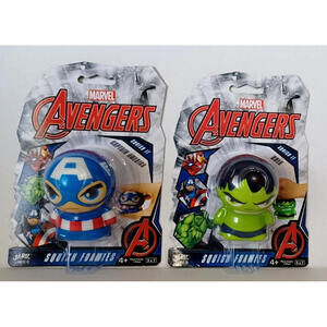 MARVEL AVENGERS-Squish Foamies-Captain America & Hulk-ages 4 and up